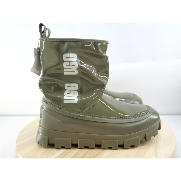 UGG women's BURNT OLIVE Classic BRELLAH mini‎ Rain boots Size 8 New